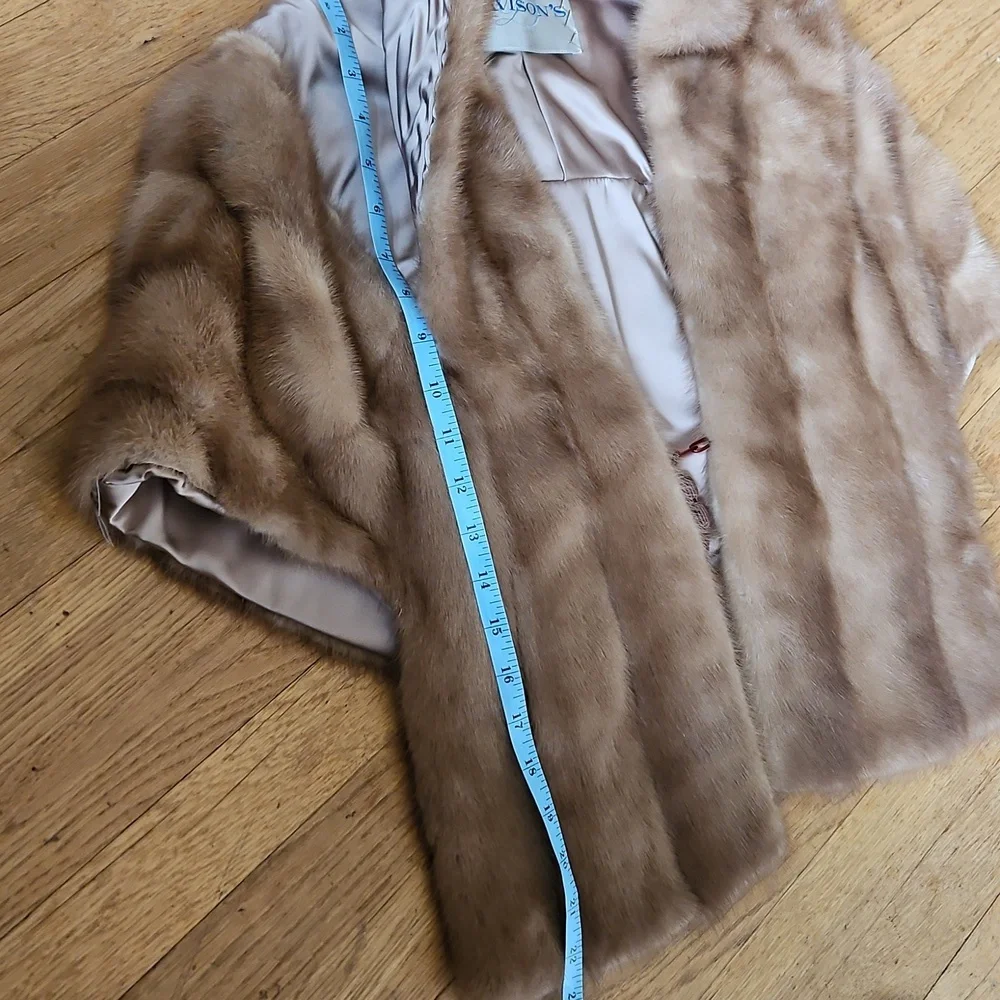 Vintage real mink shawl wrap S/M